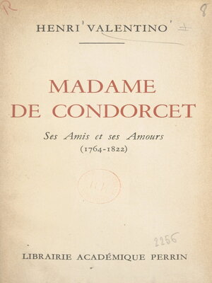 cover image of Madame de Condorcet